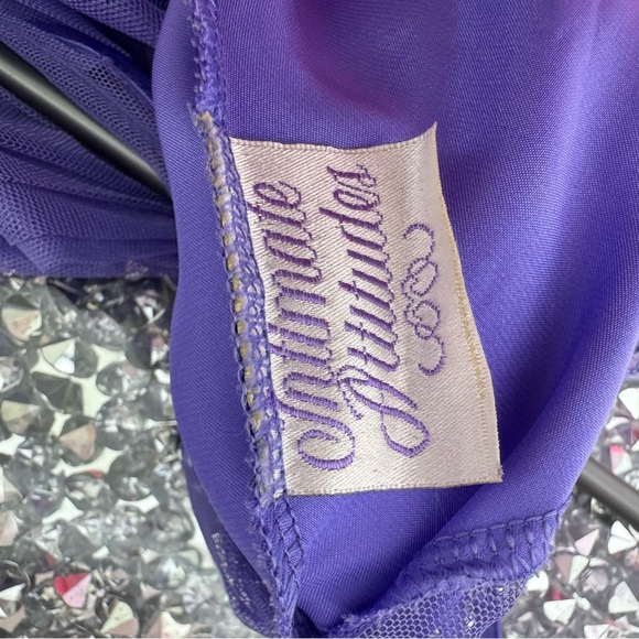 Intimate attitudes dress maxi long open back criss cross mermaid back style mesh - Picture 13 of 16